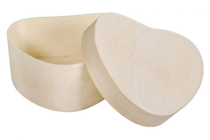 Scatolina a cuore piccola in balsa