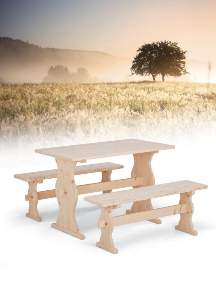 Tavolo Rustico grezzo cm. 120 - immagine 2