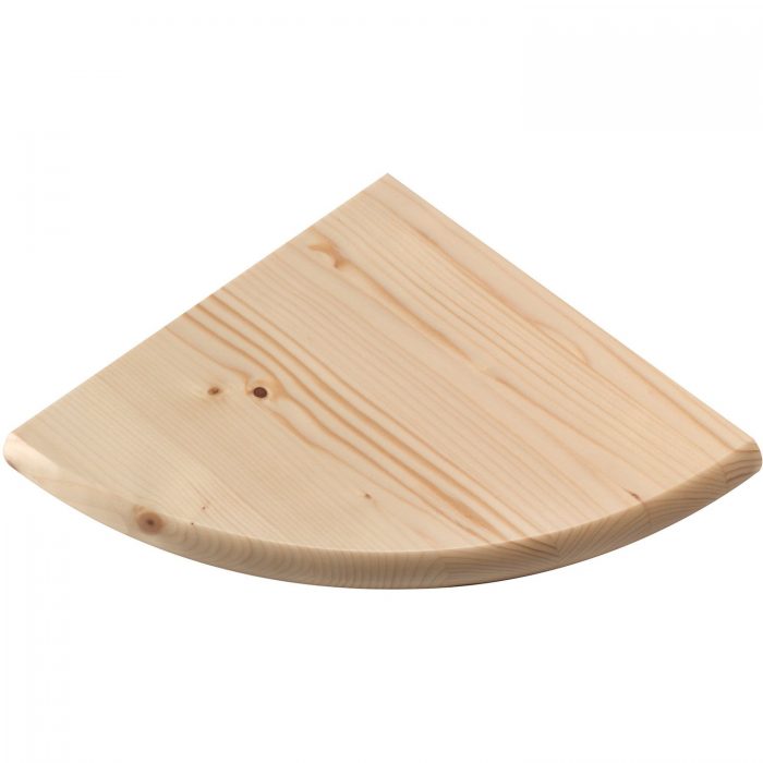 Mensola angolare 30x30 pino grezzo
